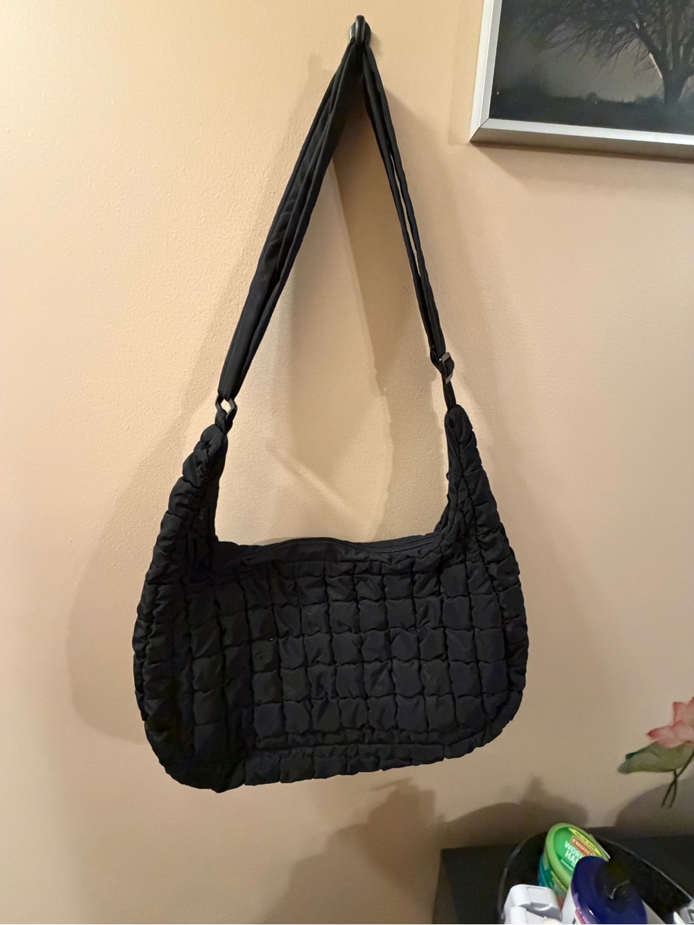 Source Unknown Black Quilted Shoulder Bag